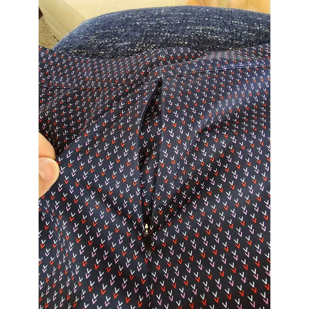 PETER MILLAR Women's Performance Deco Star Laura Wrap Golf Skort Sz XSMALL Navy - Image 6