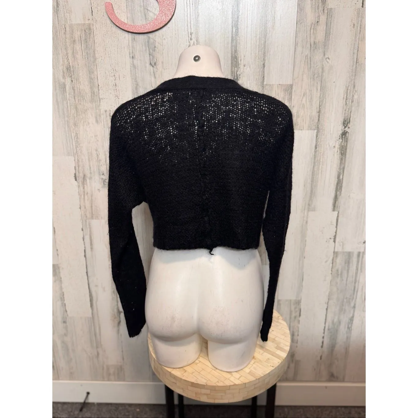 Moda International Black Cropped Button - Image 5