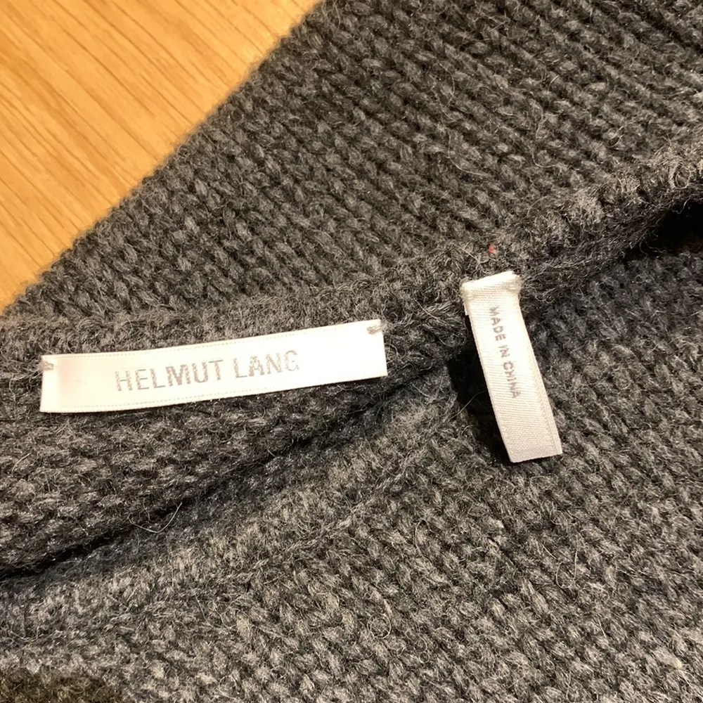 Helmut Lang Women’s size S  Knit Asymmetrical Pullover Sweater Gray Alpaca Blend - Image 5