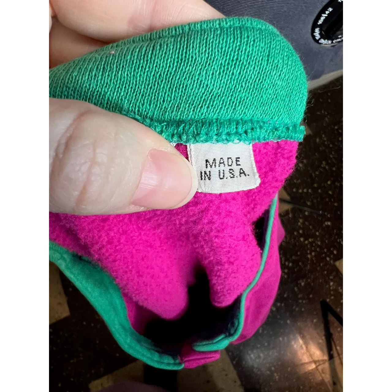 sweatshirt color blocked hot pink purple green 3 snaps Size XL - Image 9