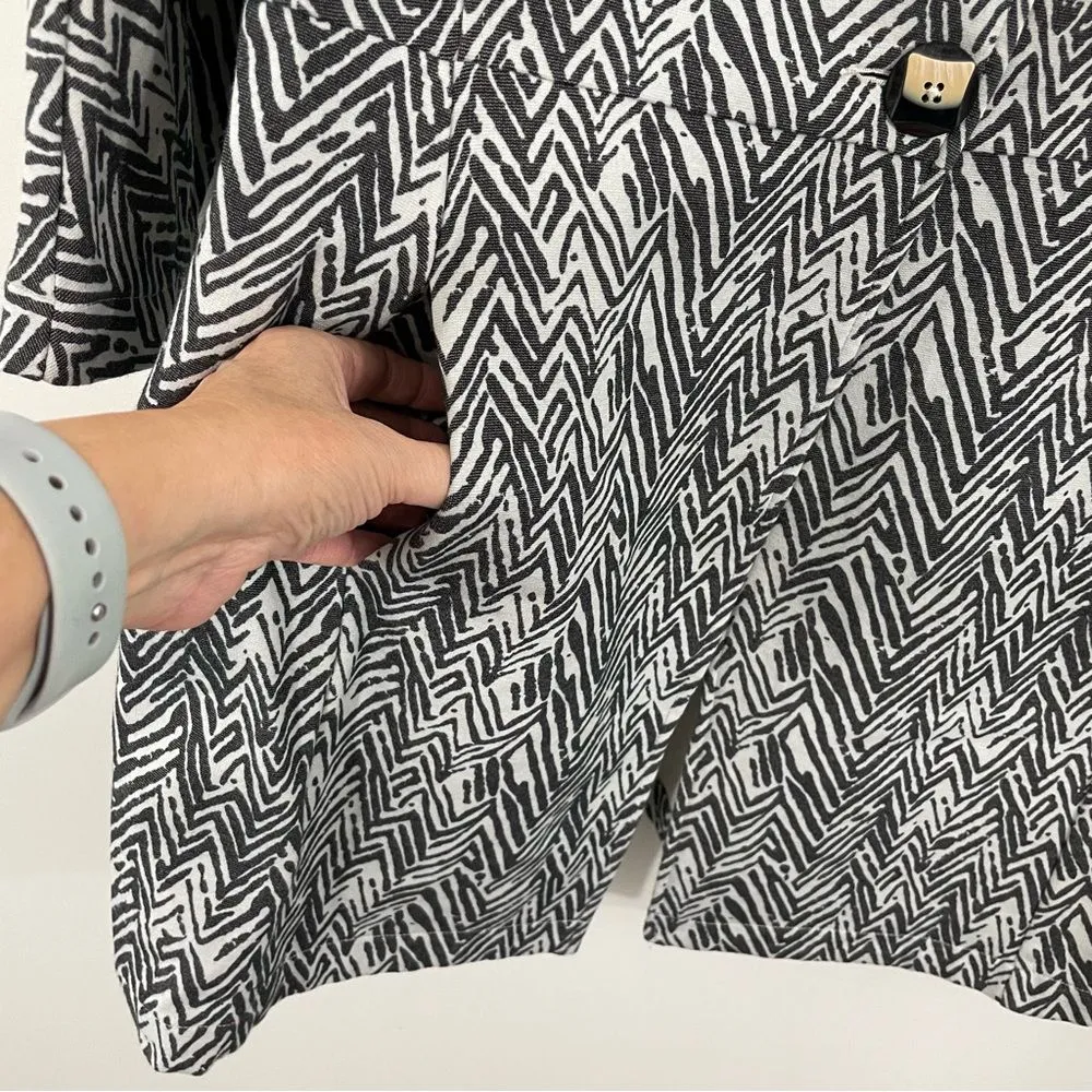 CAbi Zig Zag Knit Ponte Jacket Style‎ 3034 Size MEDIUM Black White - Image 7