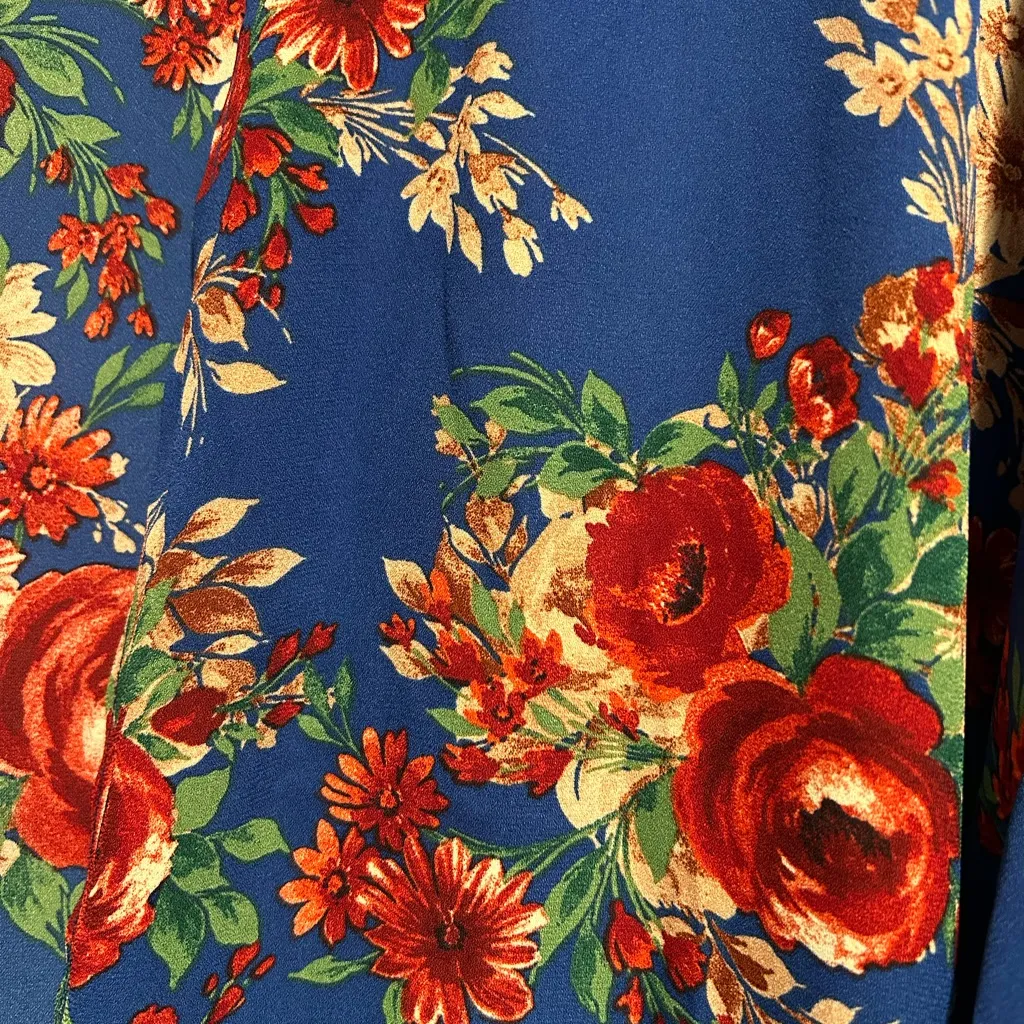 The Pioneer Woman Floral Blue Kimono Robe XXL - Image 5