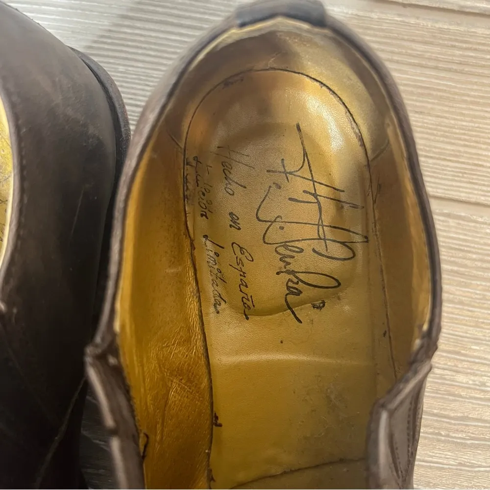 HF Senka Spain limited brown leather shootie western shoes sz 8.5 - Image 5