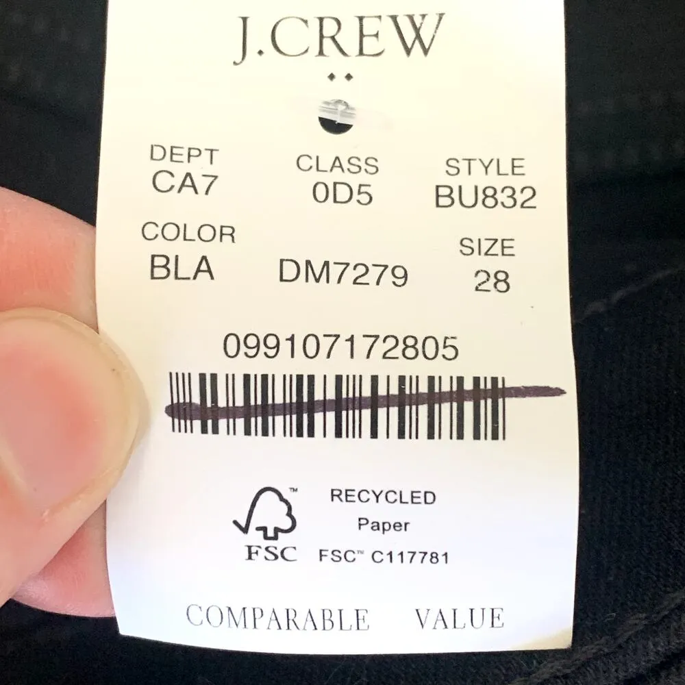 NWT J.Crew Factory Wide-leg Full-length Jean All-day Stretch in Black BU832 - Image 12