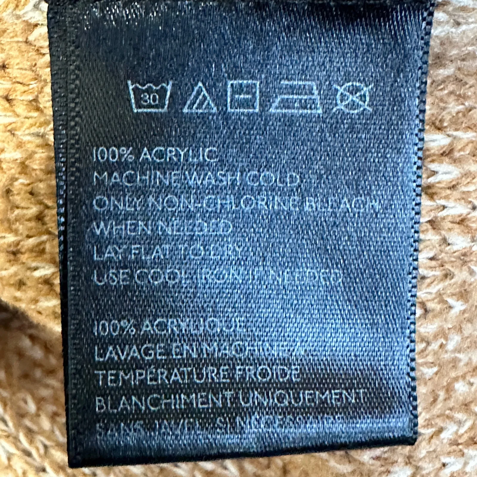 BDG Urban Outfitters Cozy Cropped Sweater Womens S Tan Cable Knit Preppy Goblin - Image 6