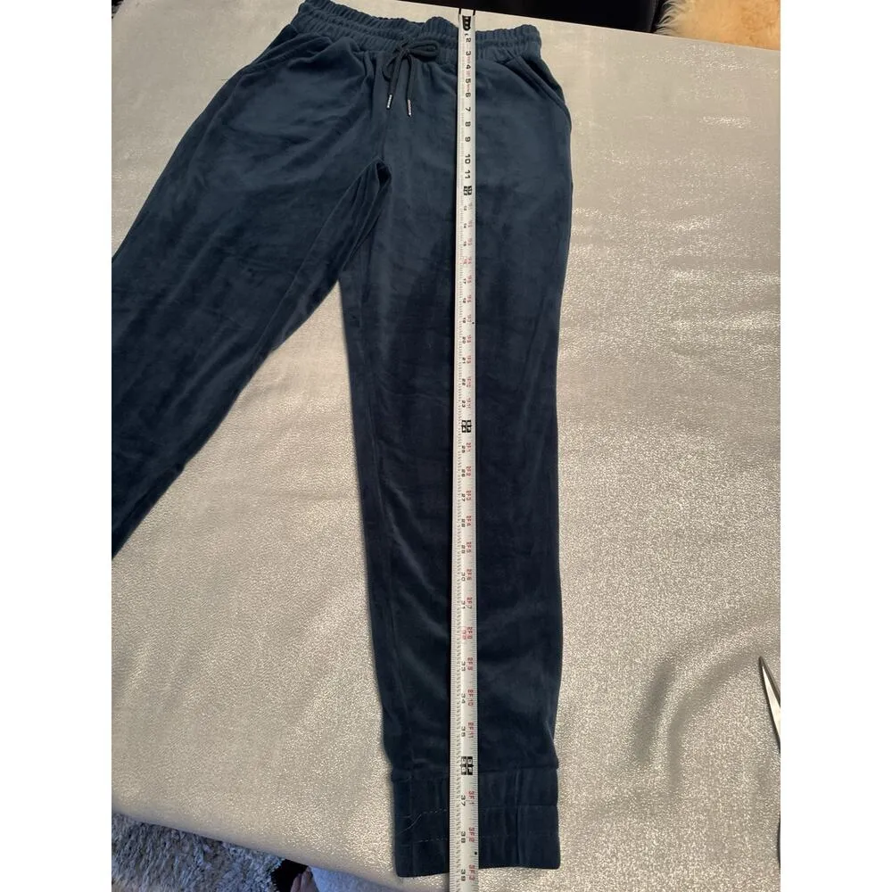 Charlotte Russe Blue Navy Joggers Velour Track Pants - Image 2