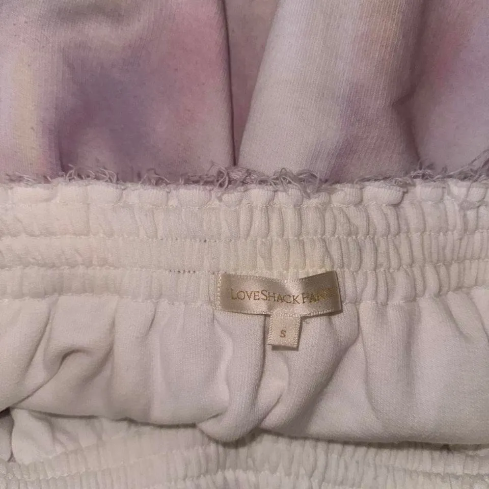 Loveshackfancy Ruffle Tie Dyed Cotton Mini Skirt Size Small Excellent Condition - Image 3