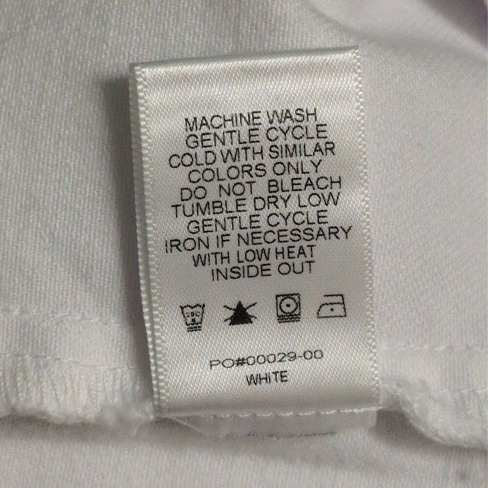 NWT EVEREVE White Ever Wide Leg Pants Exposed Button Fly Cotton Blend Size 27 - Image 8