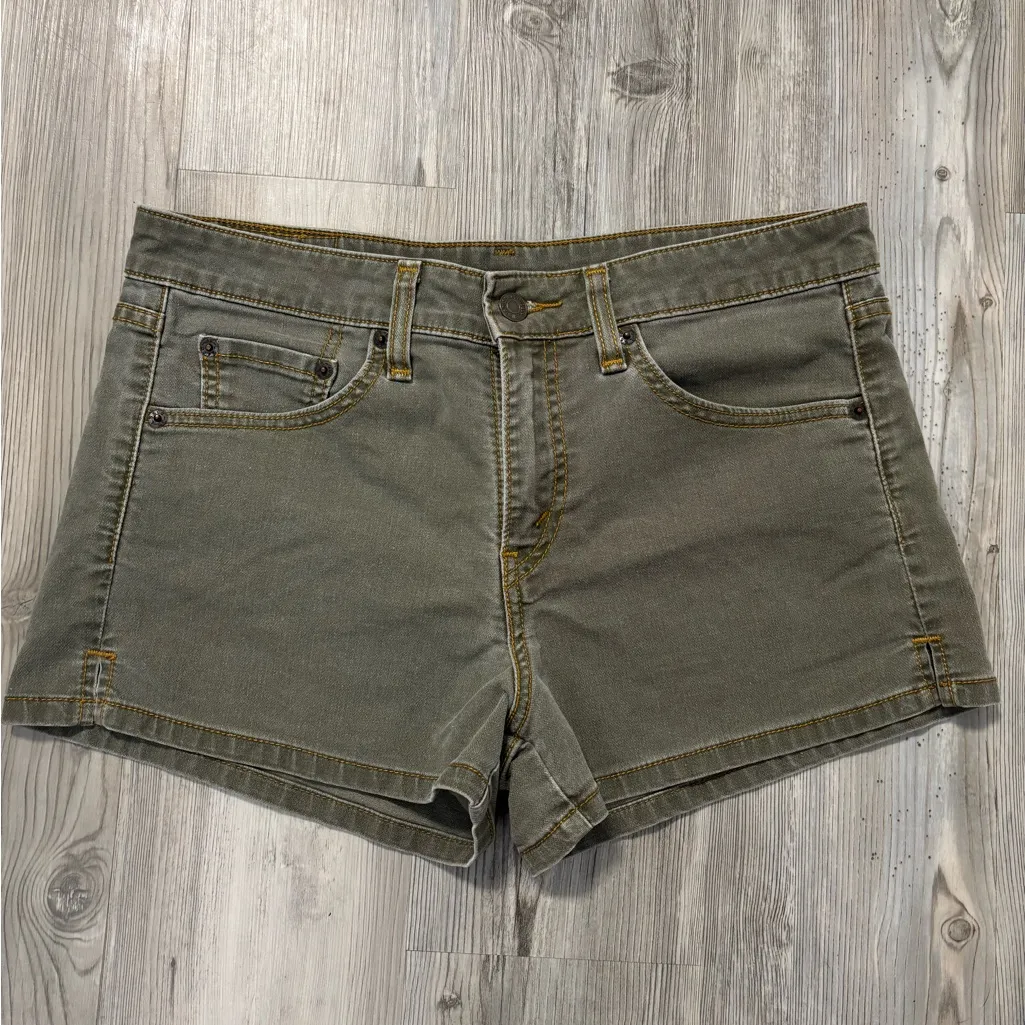 Levi's Olive Women's Jean Shorts - Image 6