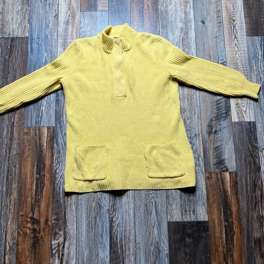 Soft surroundings butter yellow sweater size large - Image 3