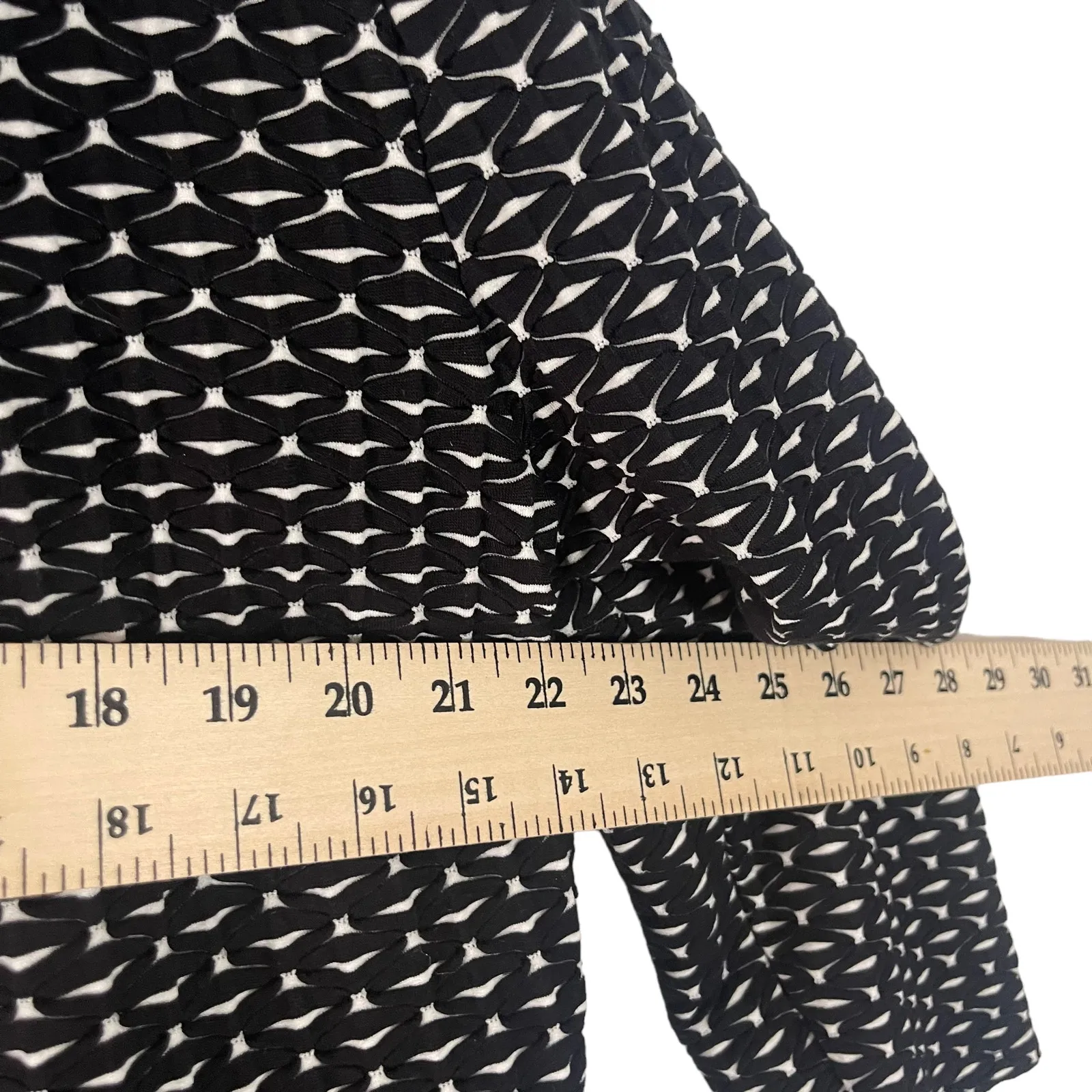 Philosophy Women's Size Large Black White Career Open Front‎ Blazer Jacket - Image 7