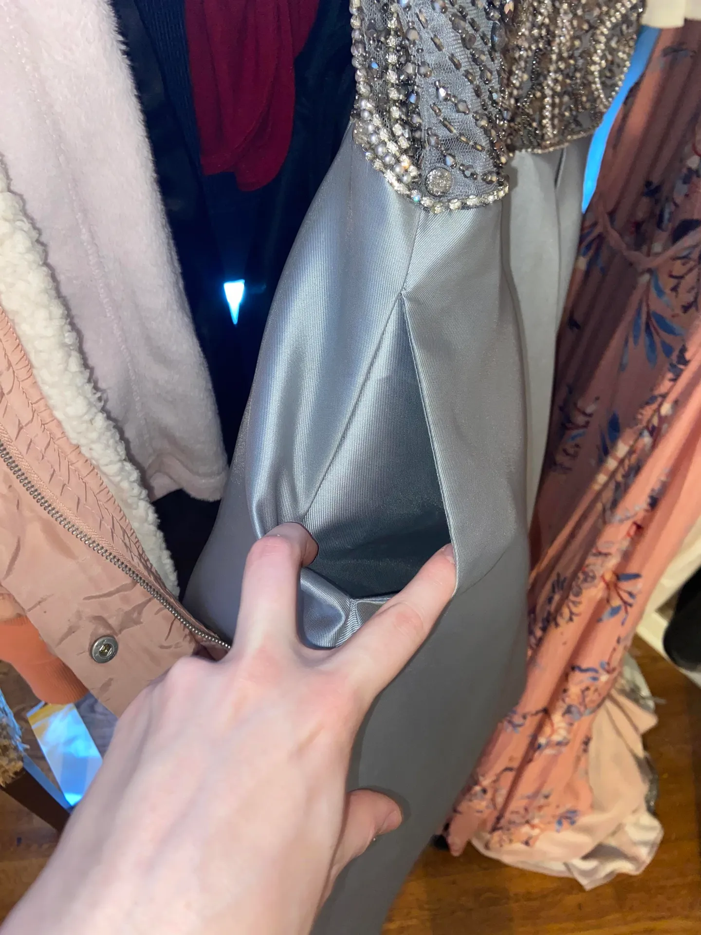 Homecoming Dresses Silver Size 4 - Image 3