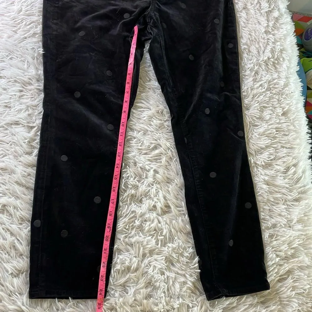 Pilcro  Mid-Rise velvet Embroidered Skinny Ankle Jeans 31 - Image 8