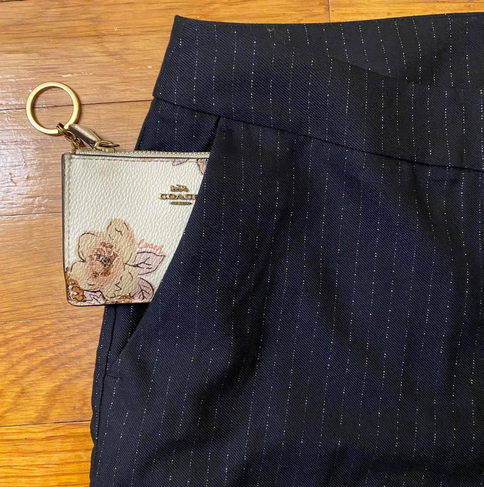 Blue Sparkle Pants With Ruffles - Image 4