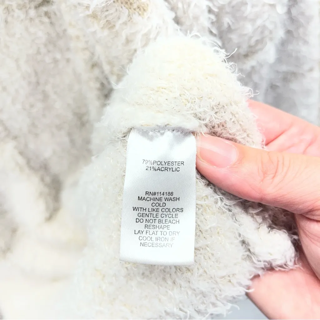 89th & Madison Cardigan open front pockets fuzzy cozy comfy lounge work size 1X White - Image 9