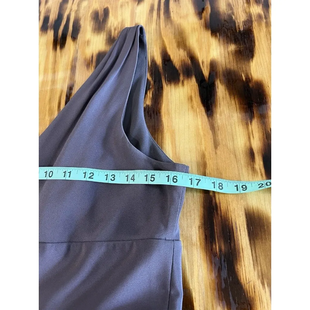 J Crew Purple Sophia Fit Flare‎ Silk Midi Dress Women Size 14 Formal Modern City - Image 6