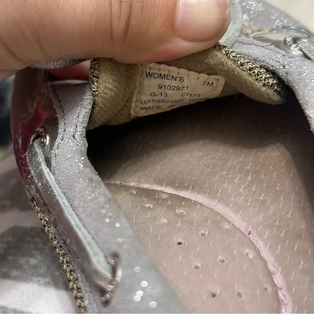 Sperry Metallic Silver Boat Shoes A3 - Image 5