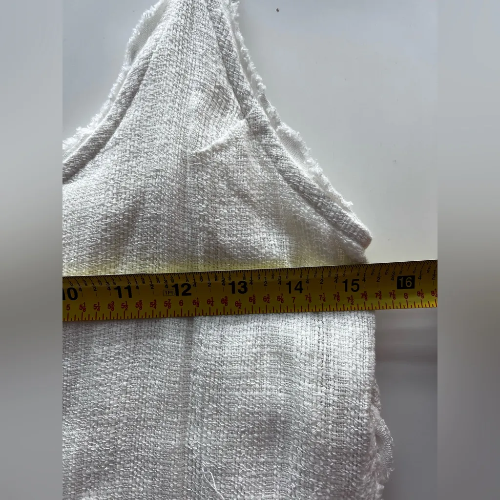 Free People cream gauze Maxi dress layered side slits S - Image 4