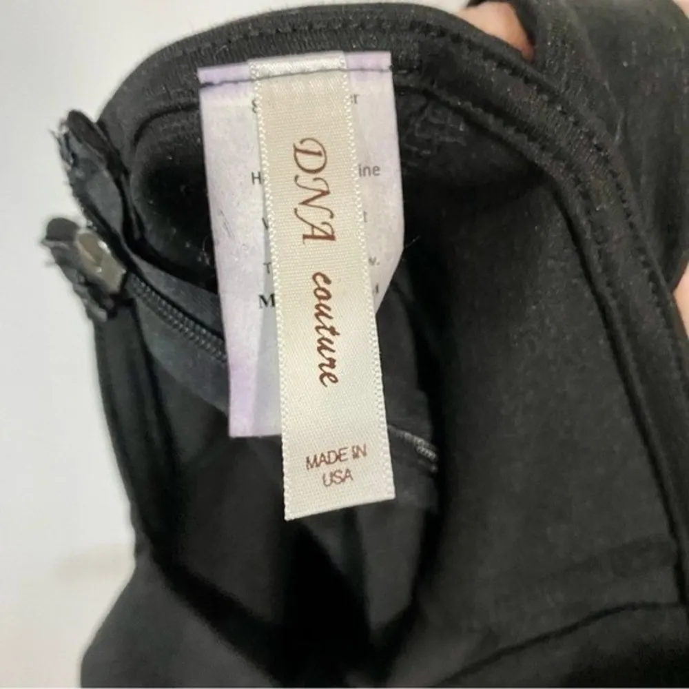 DNA  Couture Women’s Crisscross Back Mock Corset Lace Tank Top Black NWOT - Image 6