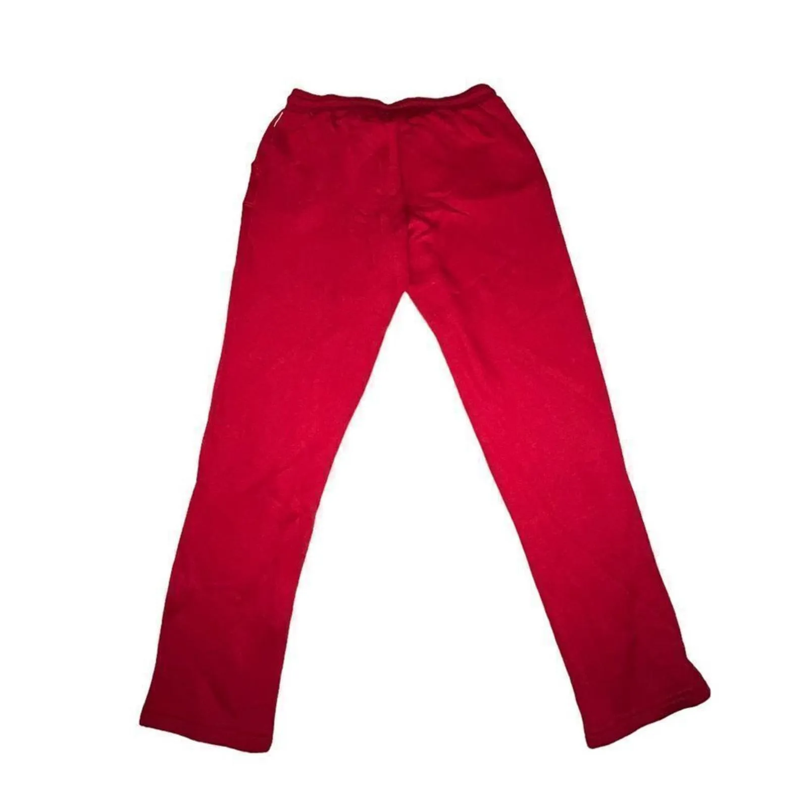 Rae Dunn red fleece sweatpants with tie waist and pockets women’s size large - Image 3