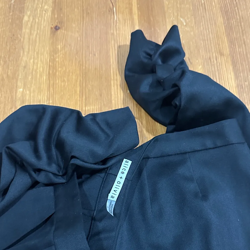 Alice + Olivia Black Track Pants 98% Wool - Image 16