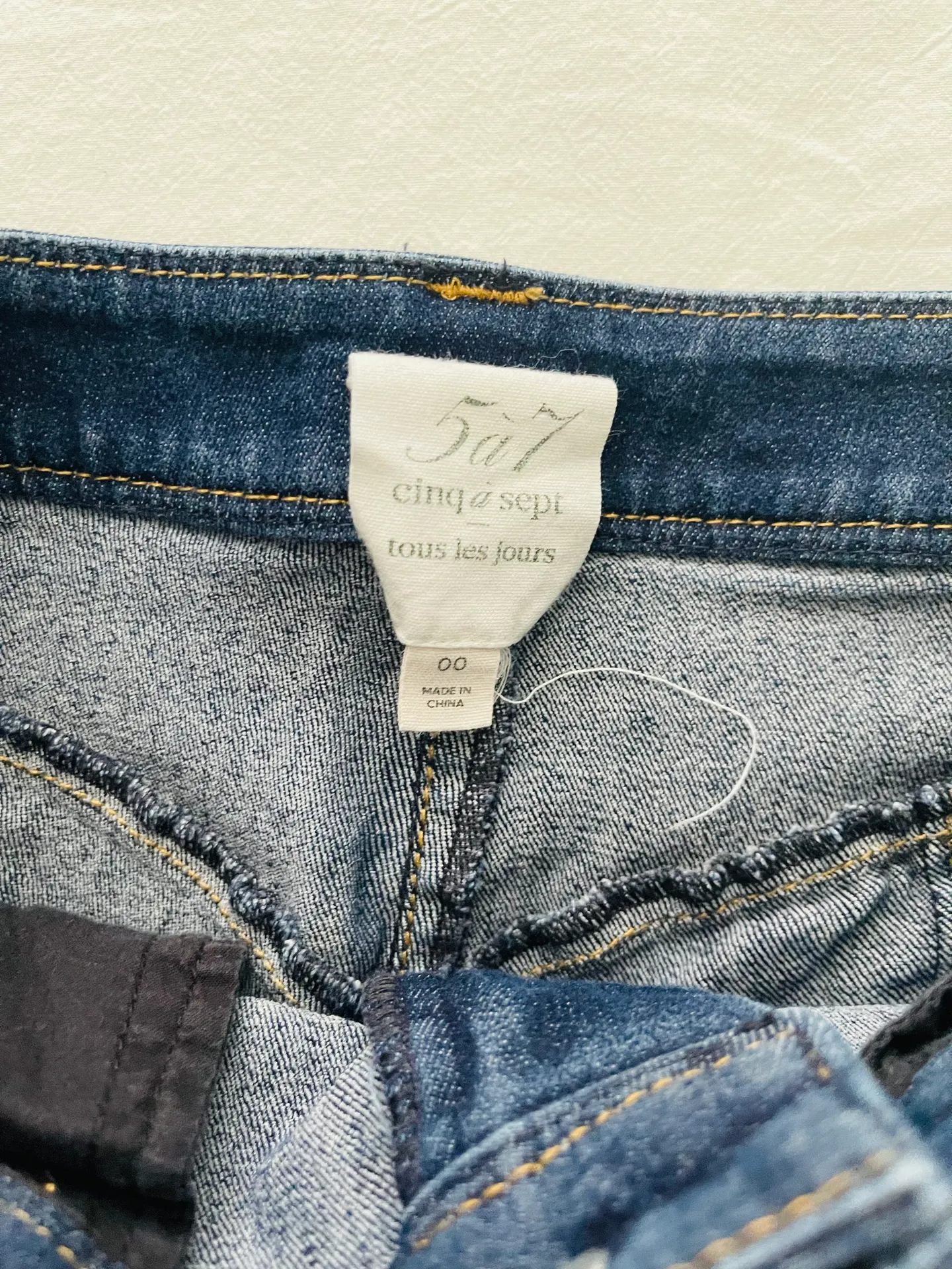 High Rise Denim Jeans Size 00 - Image 5