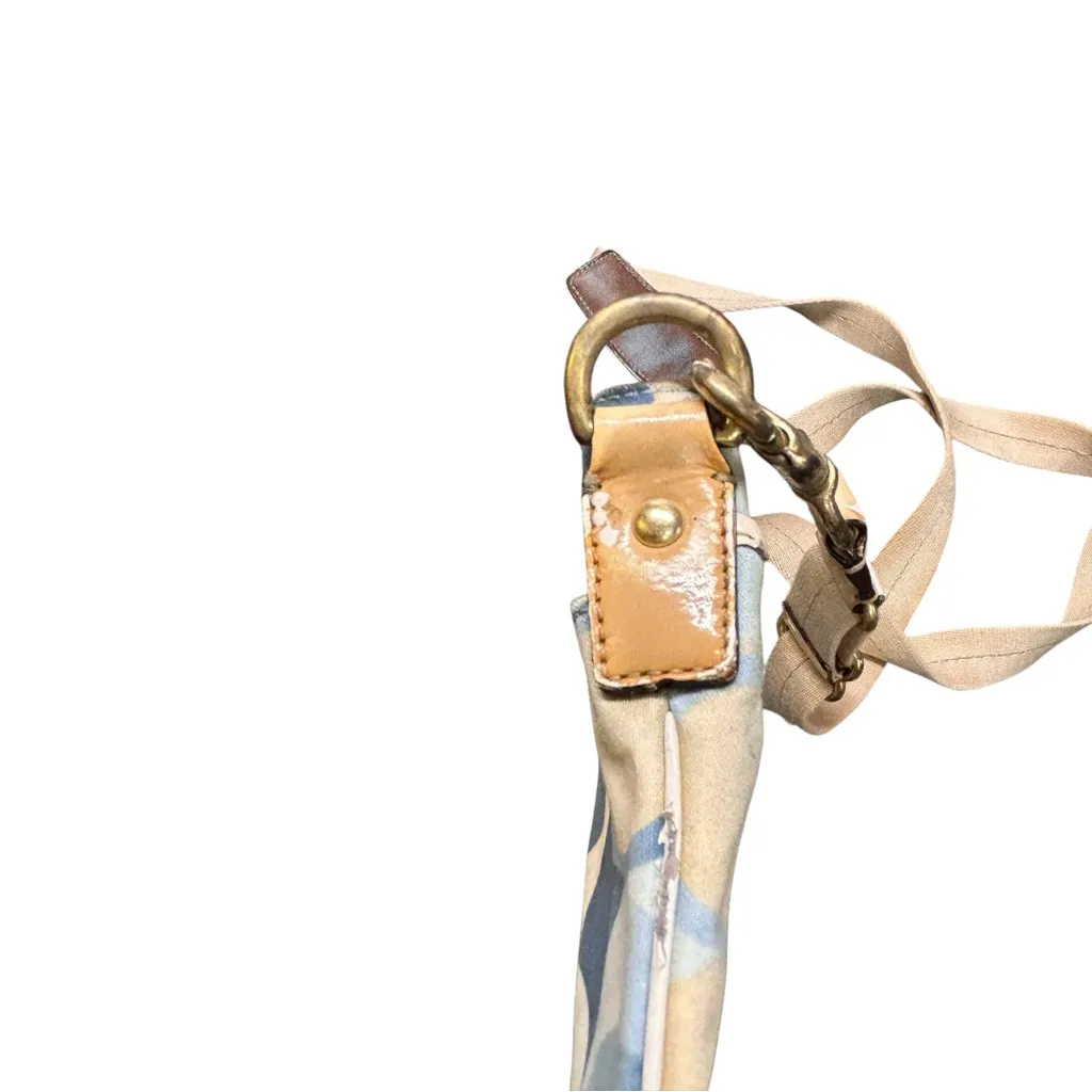 Coach Crossbody Purse No. L0767-41226 Cream Blue Tan Pattern Vintage Y2K - Image 9