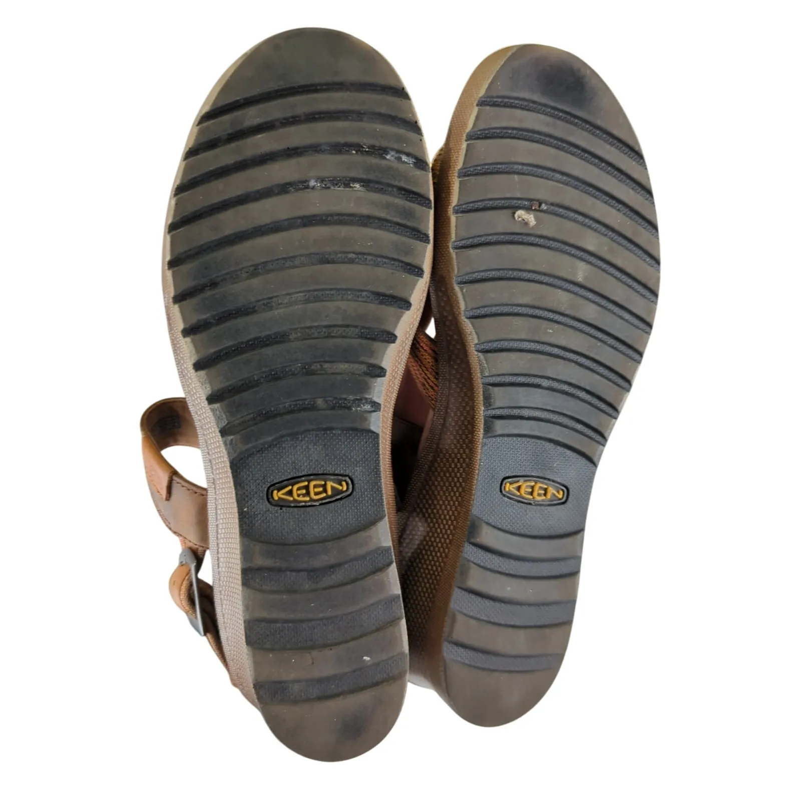 Keen Skyline Wedge Sandal Brown Fabric Leather‎ Strap Sandals Heels Women's 8.5 - Image 7