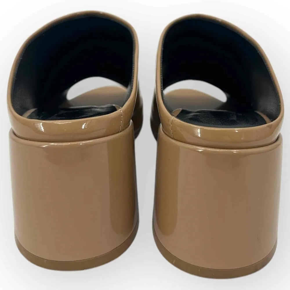 MM6 Maison Martin Margiela Beige Cube Heel Mules Tan Size 5 - Image 6