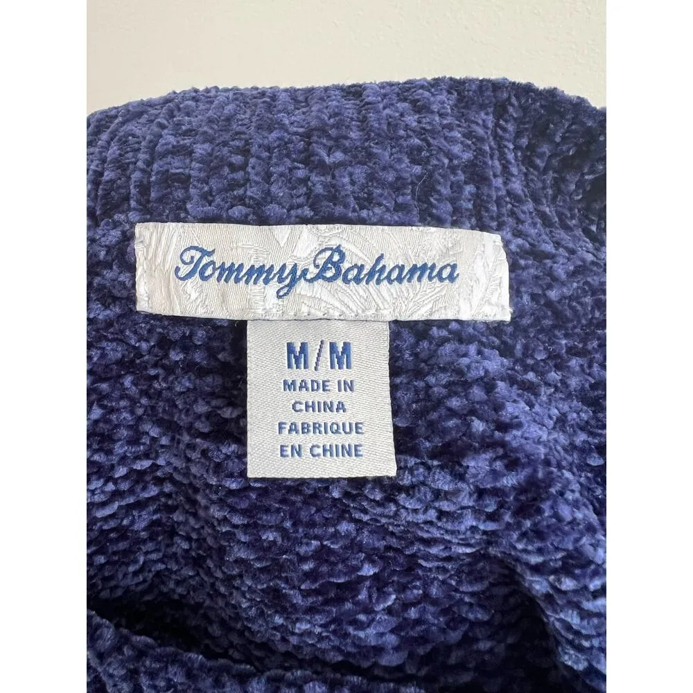 Tommy Bahama Cozy Soft Blue Sweater Medium - Image 5