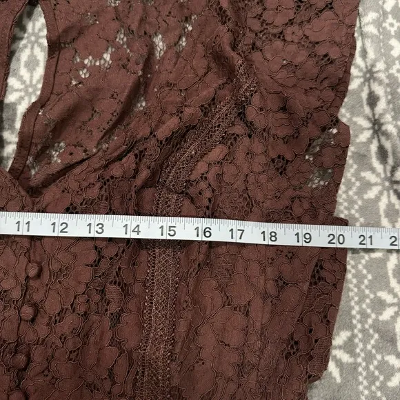NWT‎ CITY CHIC Sienna Lace Dress In Mocha Brown Size XS/14 - Image 13