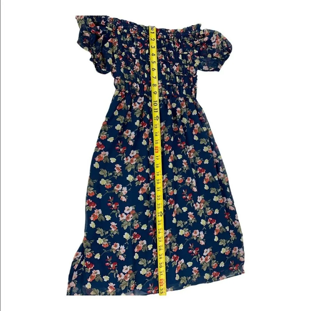 Ella Moon | NWOT | XS | Floral Midi Smocked Chiffon Off - Image 7