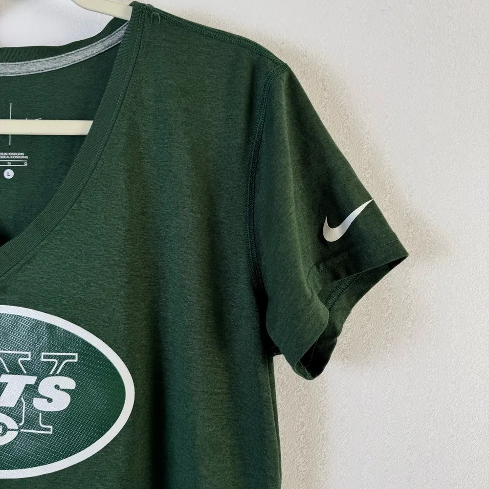 Nike NFL Team Apparel Jets New York Football Shirt T-shirt Large Green White - Image 3