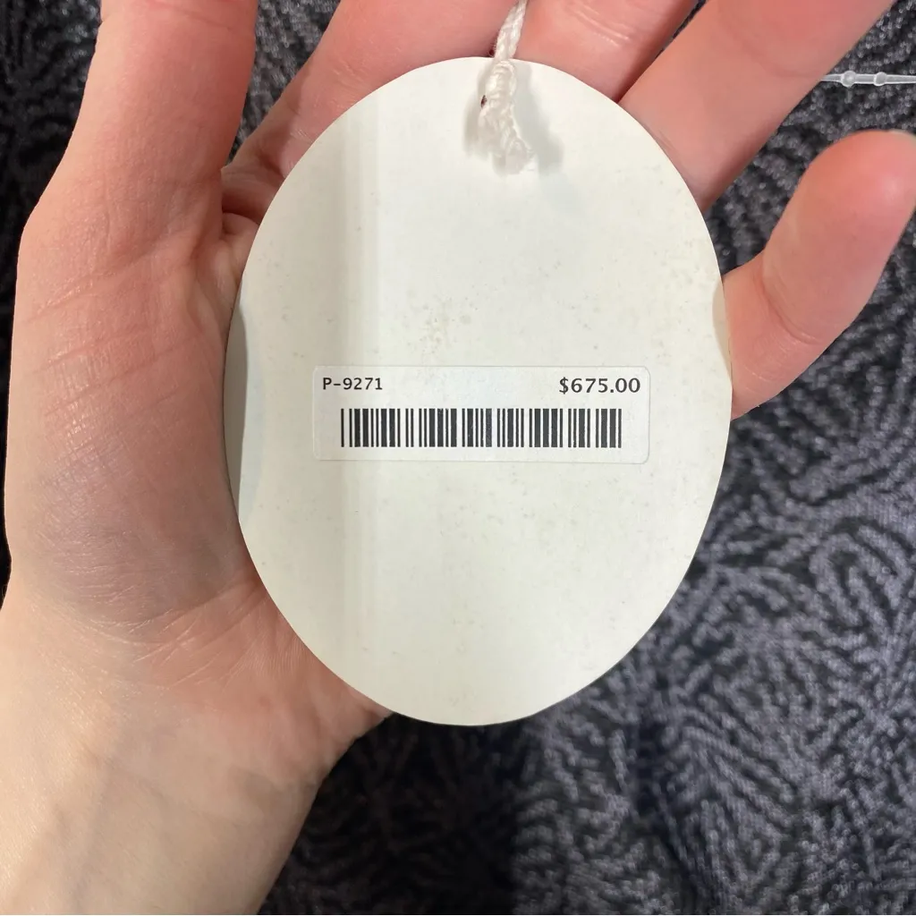 Thierry‎ Colson Paris metallic silver patterned wool blend pant designer medium - Image 4