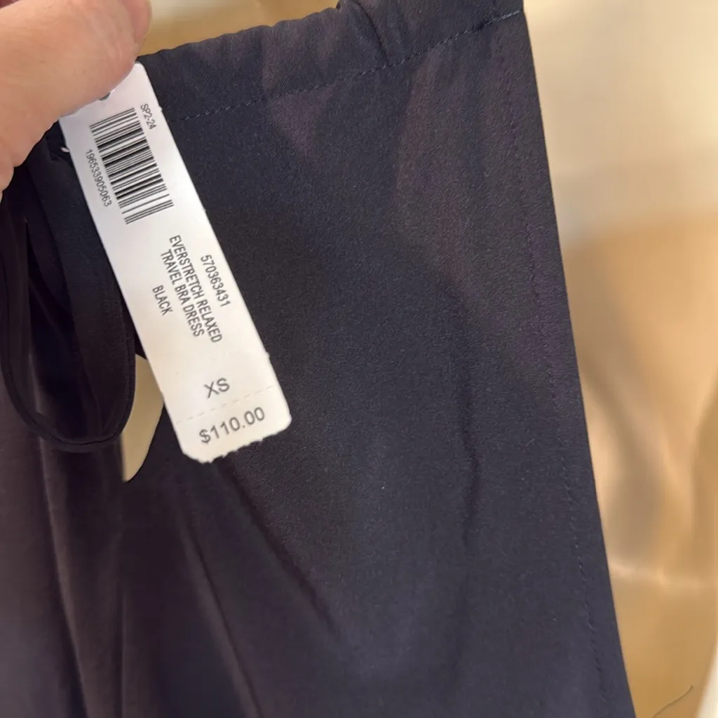 Soma Everstretch Relaxed Travel Bra Midi Dress Black string straps cups XS NWT - Image 9