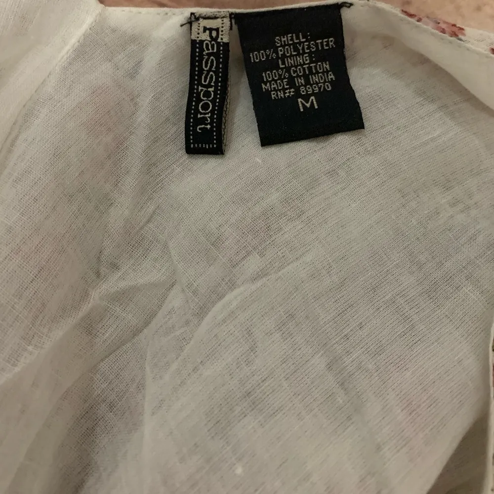 Passport Floral Tie Tank Top Size M - Image 4