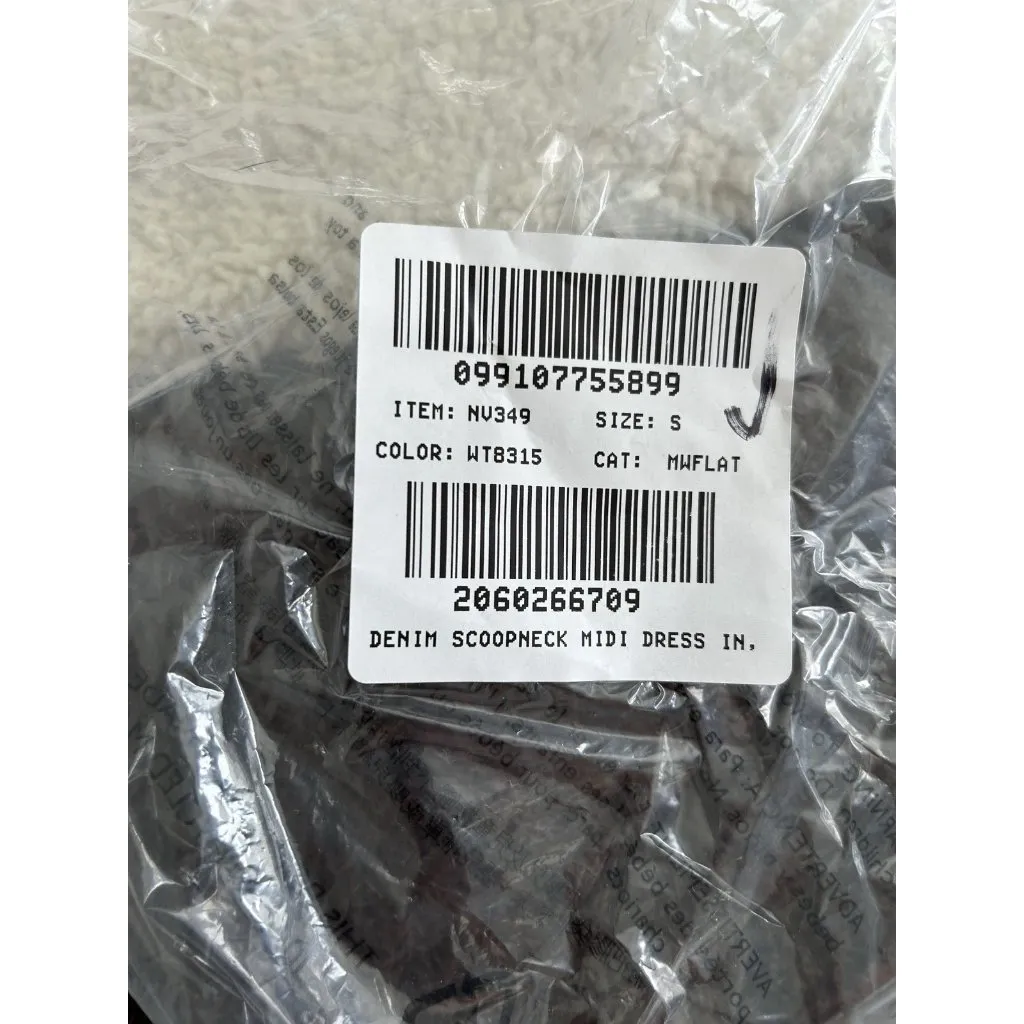 Madewell $148 Denim Scoopneck Midi Dress Pure White Wash A Line Raw Hem Size S - Image 14