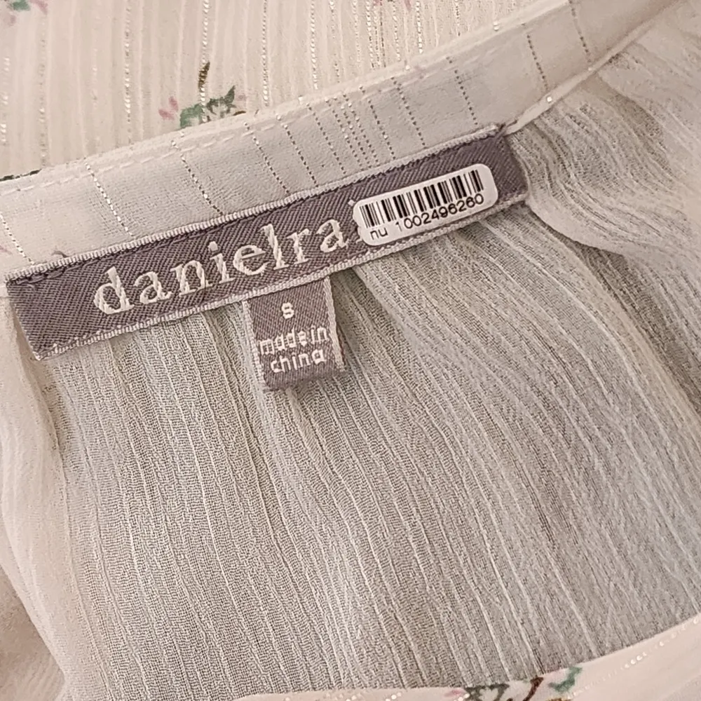 Anthropologie Daniel Rainn Kaya Green White Peasant Blouse Size Small - Image 7