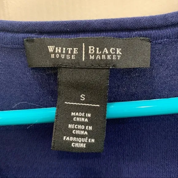 White House Black Market blue long sleeve‎ top SM - Image 2