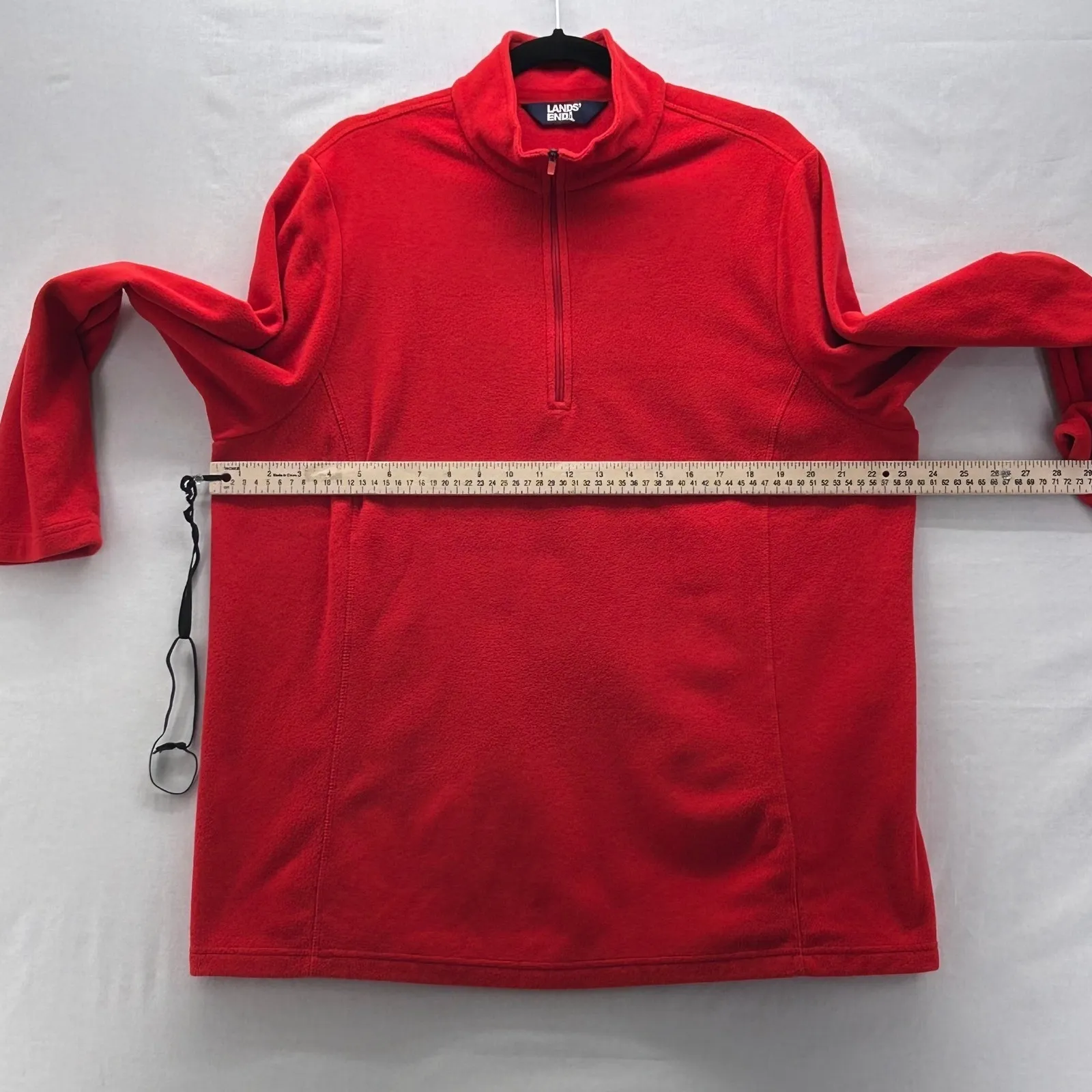 Lands End Fleece Pullover 1X Red - Image 12