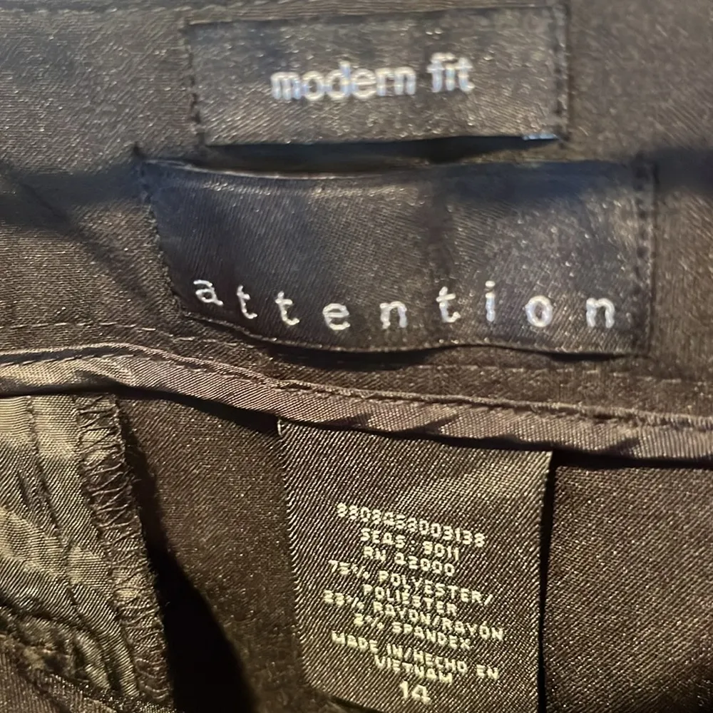 New Attention Women’s Mid Rise Modern Fit Black Slacks Unlined Size 14 NWT - Image 9