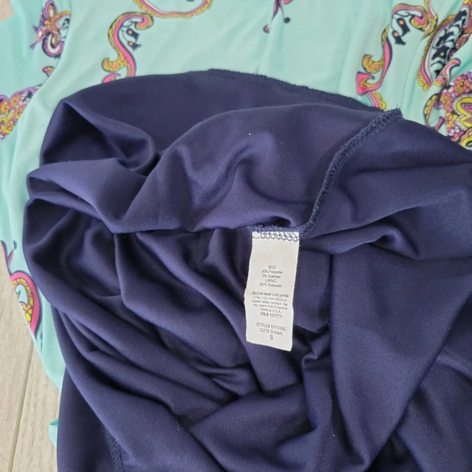 Gilli‎ Paisley Print Dress Womens Blue Pink 3/4 Sleeve Casual Knee Length - Image 5