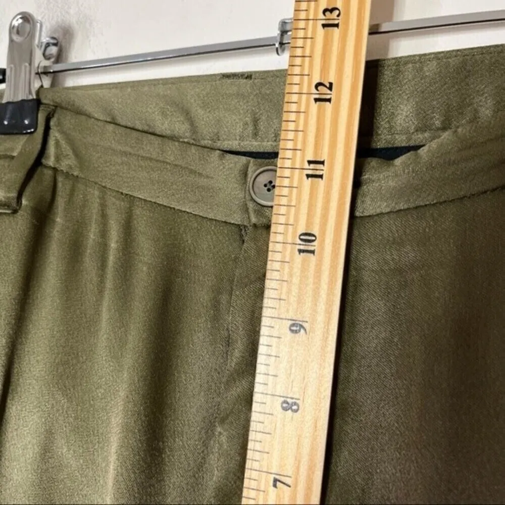 HOPE Stockholm Krissy Cropped Trousers Women’s Size 42 Green Viscose - Image 16