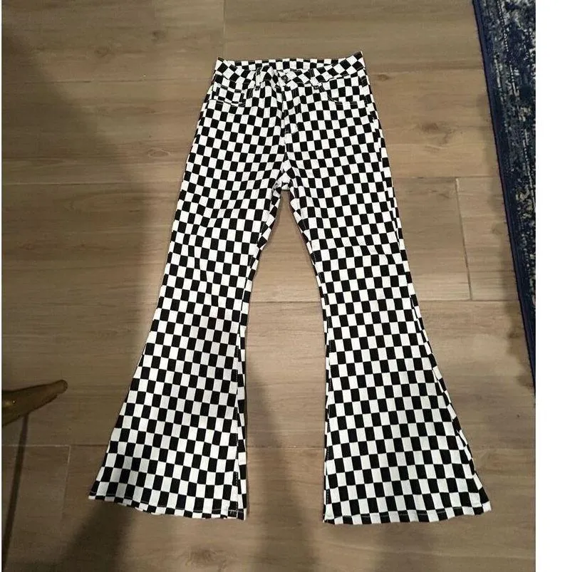 NEW Bell Bottom High Waisted Stretch Jeans Denim Pants 14/30” inseam Black - Image 3