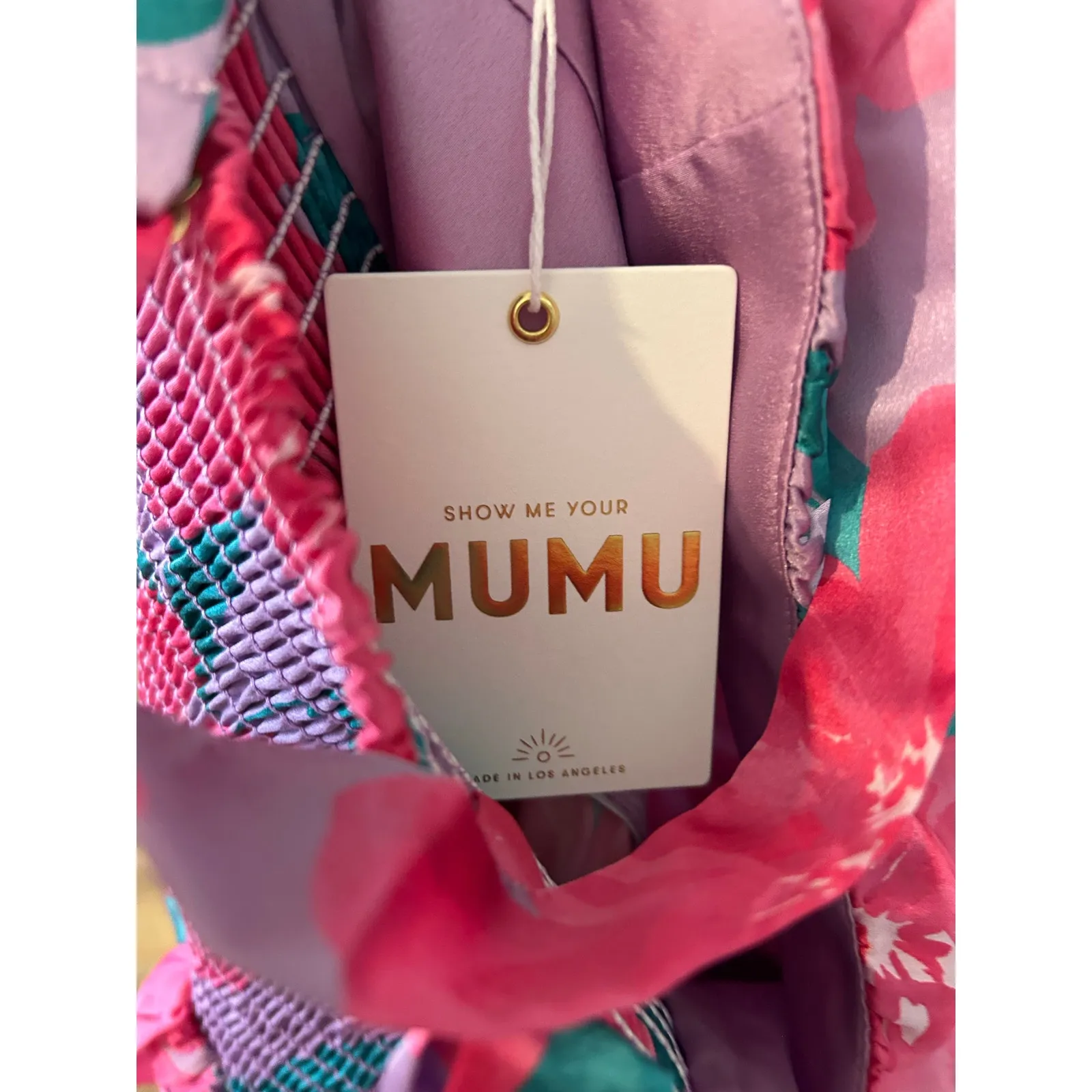 Show Me Your Mumu Monique Midi Dress Garden Party Purple XL NWT - Image 6