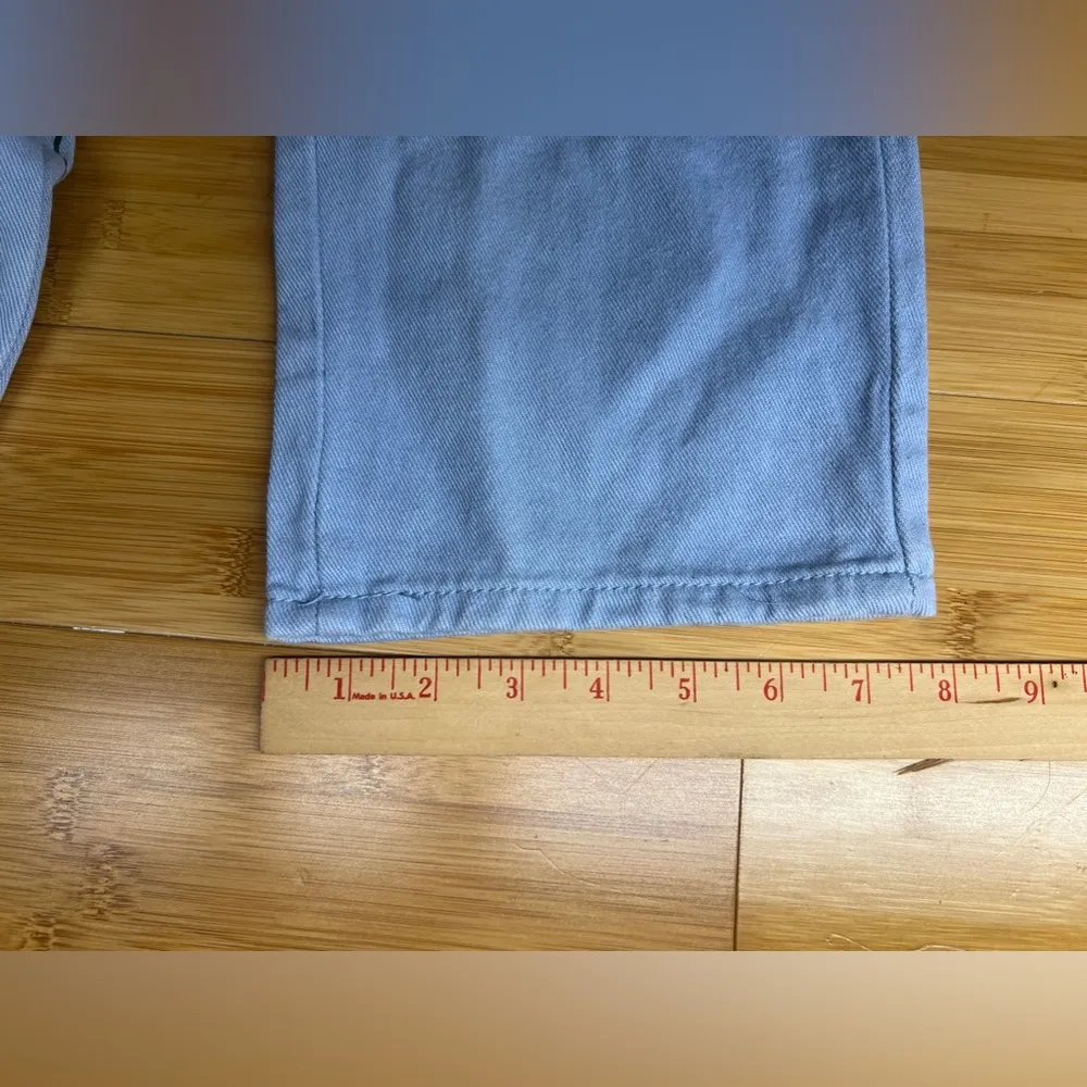 Women Adjustable Casual Jean Bib Overall Dungarees, Floral|Hippie, BOHO|Size:M Blue Size M - Image 9