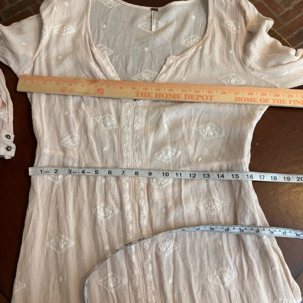 Free People Lily of the Valley Midi Maxi Dress Size Large Whimsical Prairie - Image 9