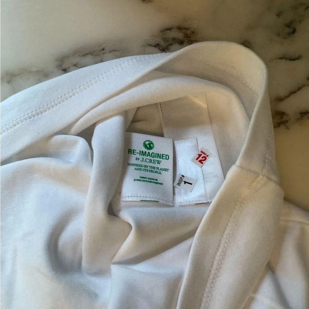 NWT J. Crew Women’s Essential short-sleeve White crewneck tee S - faint make up - Image 10