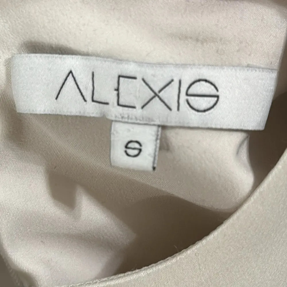 Alexis Caprice satin Two Tone Dress with Overlay detail off white and black sz S - Image 11
