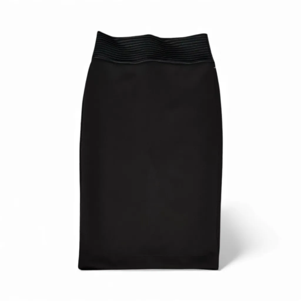 Robert Rodriguez Black High Waist Band Scuba Midi Pencil Skirt Size 0 - Image 5